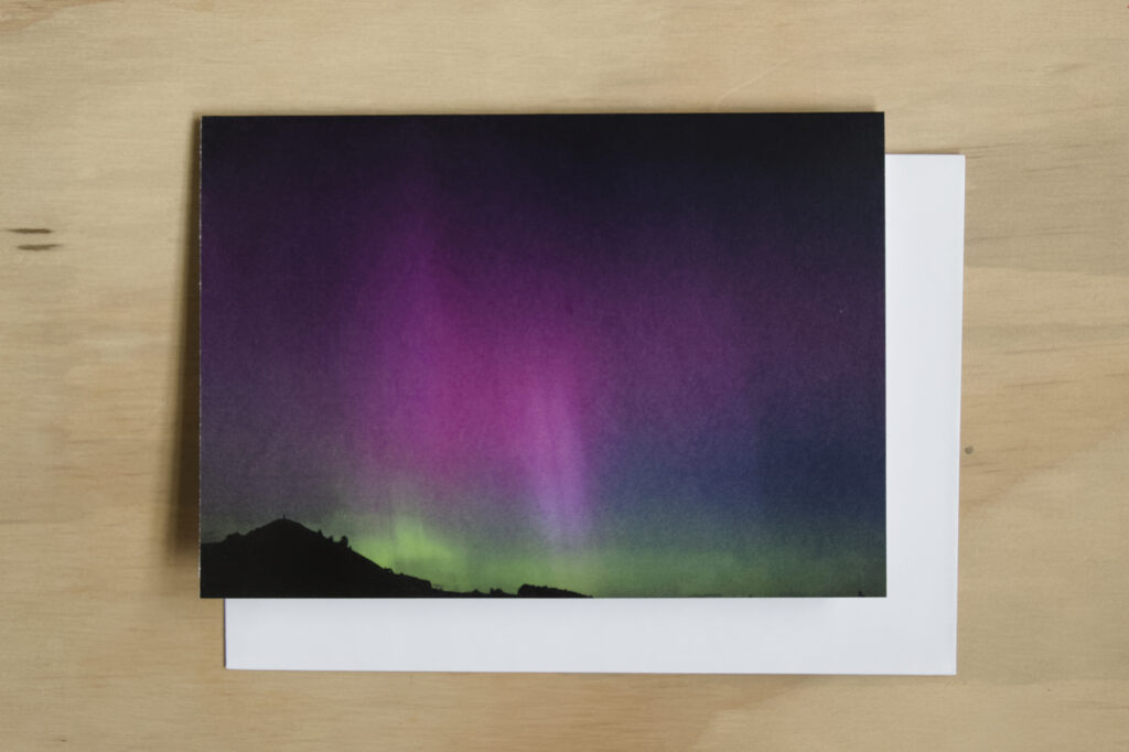 Greeting Card: Pink Skies Over Puketapu