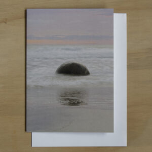Greeting Card: Moeraki Boulders Sunrise (Portrait)